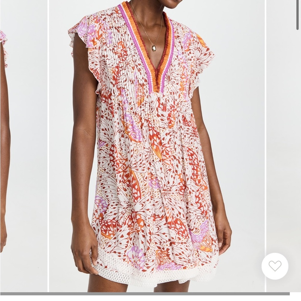 Poupette St. Barth Red and White Floral Dress